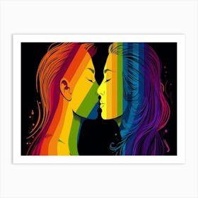 Rainbow Kiss 2 Art Print