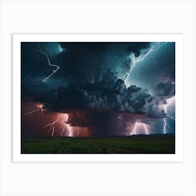 Lightning In The Sky 21 Art Print