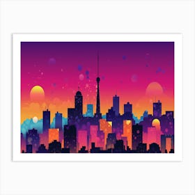 Mexico City Skyline 2 Art Print