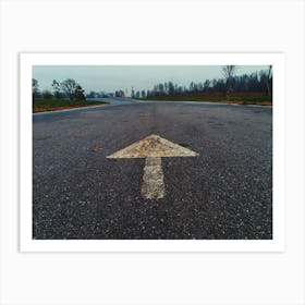 Arrow In The Road Art Print