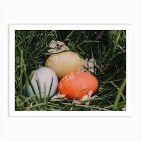 Easter Eggs In Grass 3 Art Print