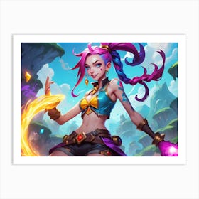 Girl In League Of Legends Art Print