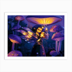 Fairy at night Art Print