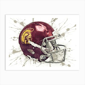 Usc Trojans NCAA Helmet Poster Art Print