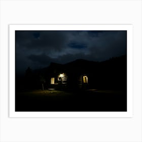 Cabin In The Dark Art Print