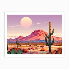 Cactus Desert 3 Art Print