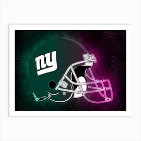 New York Giants Helmet Style Art Print