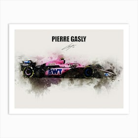 Pierre Gasly Alpine Car Art Print