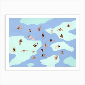 Swimming Girls Art Print