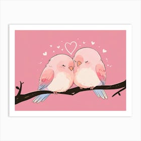 Birds On A Branch Art Print