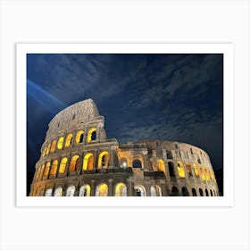 Colosseum at Night Art Print