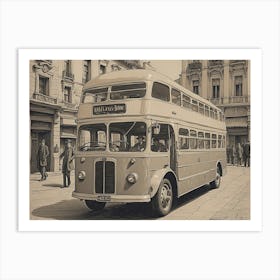 Double Decker Bus - Vintage collection  Art Print