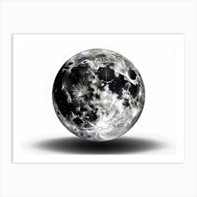 Full Moon With Craters And Shadow Art Print