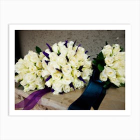 Bouquet Of White Roses Art Print