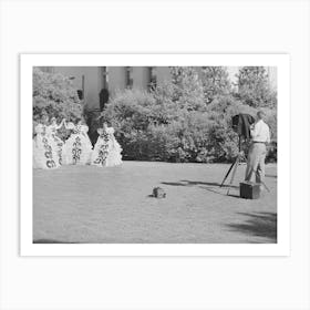 Young High School Girls Being Photographed In Their Graduation Play Costumes, Phoenix, Arizona By Russell Art Print