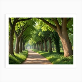 Tree Lined Path Art Print