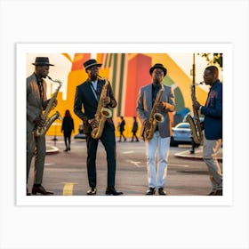 Saxophone Quartet Art Print