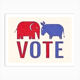 Vote. American election 2024. Art Print