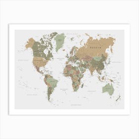 Political world map 5 Art Print