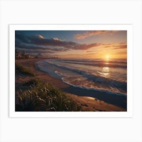 Sunset On The Beach 7 Art Print