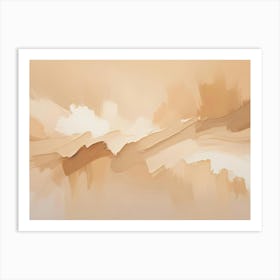 Abstract Watercolor Background In Brown Tones 1 Art Print