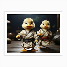 Karate Ducks Art Print