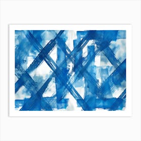 Abstract Blue Painting 23 Art Print