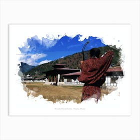 Changlimithang Stadium, Thimphu, Bhutan Art Print