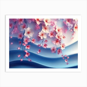 Sakura Flower Wallpaper 1 Art Print