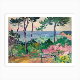 Seabreeze Sonata Painting Inspired By Paul Cezanne Art Print