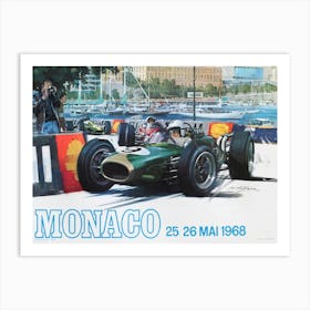 1968 MONACO Grand Prix Racing Poster Art Print