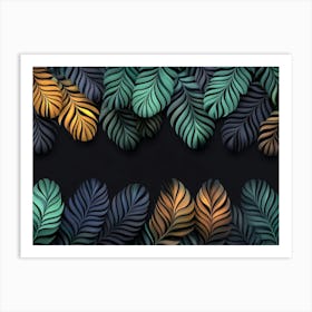 Tropical Seamless Border Art Print