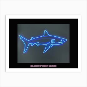 Neon Pink Blacktip Reef Shark Poster 5 Art Print