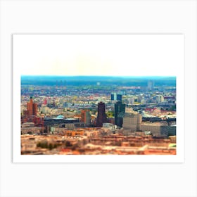 Aerial View Of Berlin Skyline With Colorful Buildings Art Print