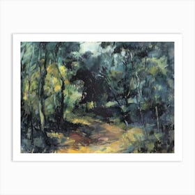 Luminous Landscape Painting Inspired By Paul Cezanne Art Print