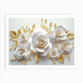 Paper Roses 16 Art Print