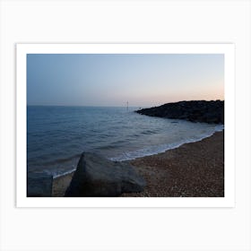 Beach at Night 2 Art Print