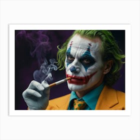 Joker Smoking A Cigarette Art Print