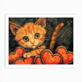 Cat of Valentine'S Day Art Print