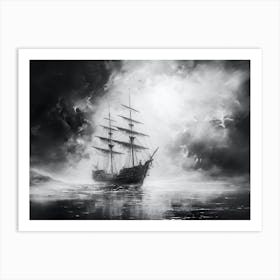 Ship becalmed Art Print