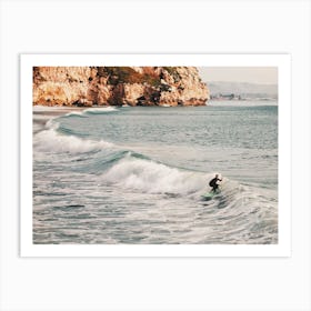 Surfer In Ocean Art Print