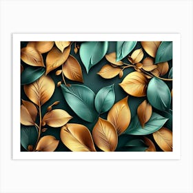 Leaves Background 2 Art Print