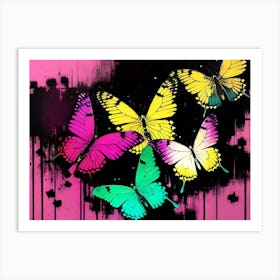 Colorful Butterflies 166 Art Print