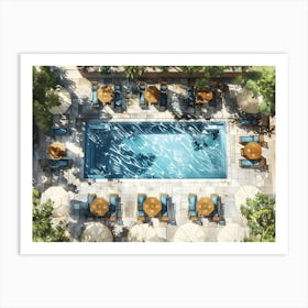 Malibu Dream Pool 3 Art Print