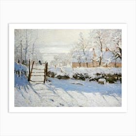 Claude Monet'S Winter Landscape Art Print