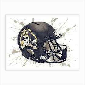 East Carolina Pirates Matte NCAA Helmet Poster Art Print
