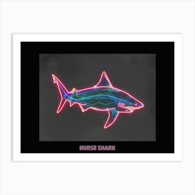 Pink Neon Nurse Shark Poster 1 Art Print