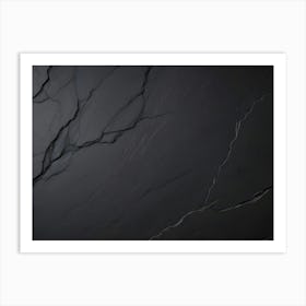 Dark Grey Stone Texture With Cracks And Veins 2 Art Print