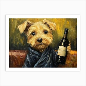 Dog In Bathrobe 5 Art Print