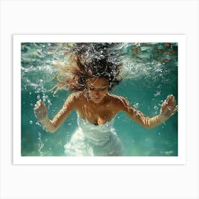 Woman Swimming 5 Art Print